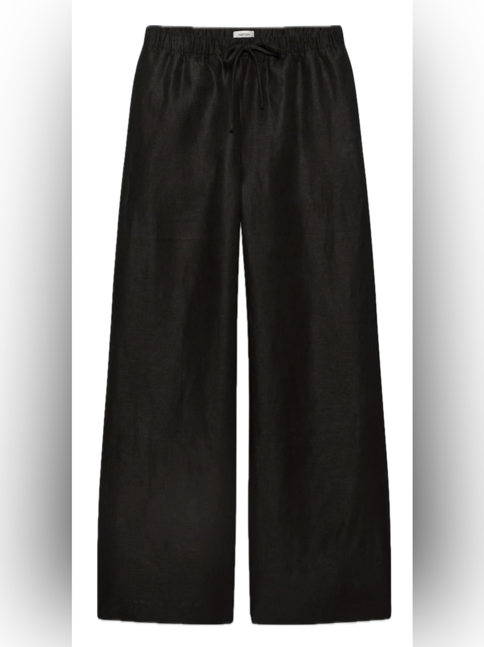 Aritzia Wilfred Cruise Linen Lodge Pant Drawstring Black Medium New